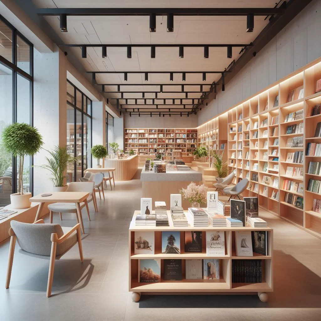 Students reading and browsing among the shelves of the school library